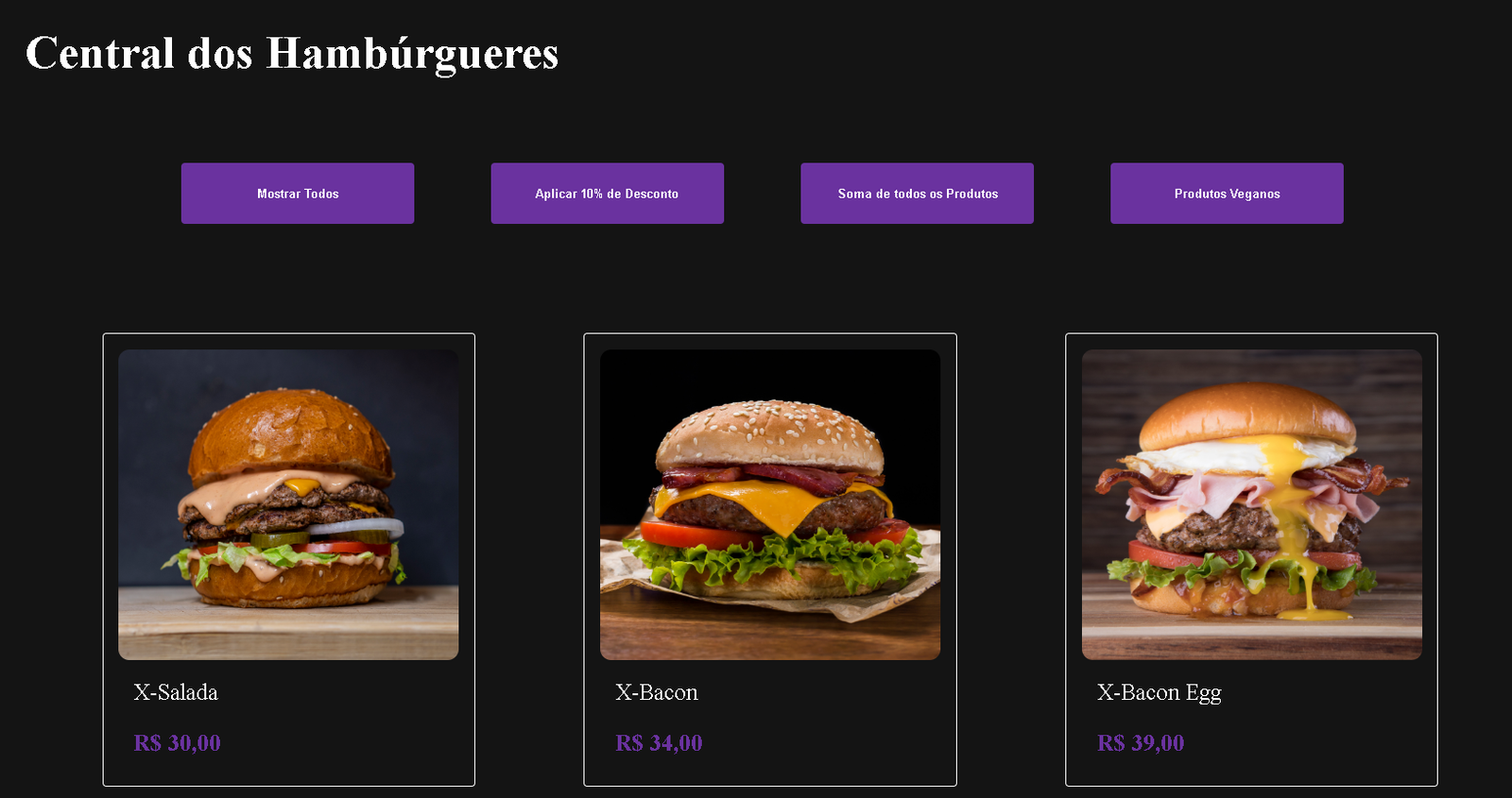 projeto Central do Hamburguer